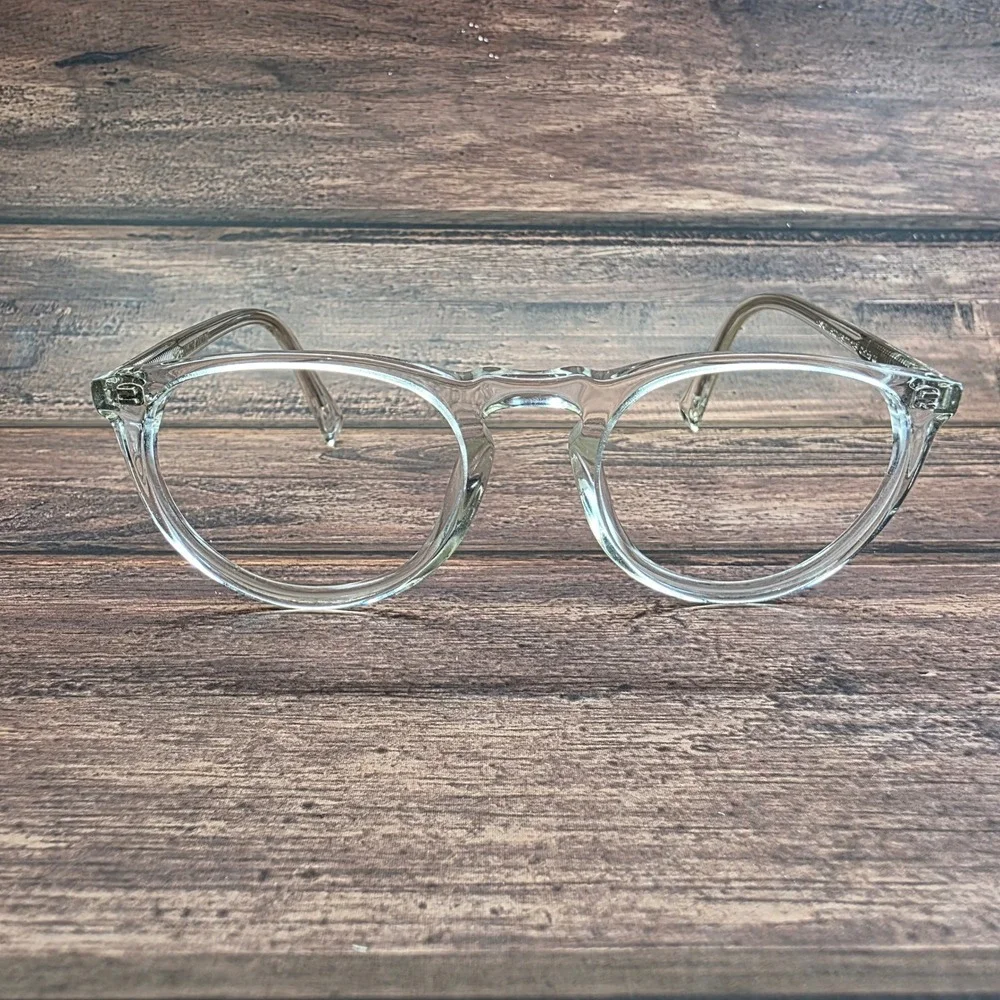 Warby Parker Haskell 500 Clear Crystal Round Eyeglasses 49-22-145 Acetate Frames